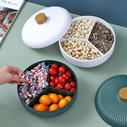 4-Compartment Snack Tray with Lid