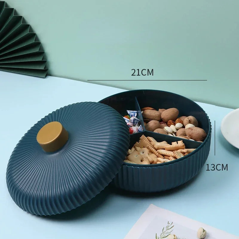 4-Compartment Snack Tray with Lid